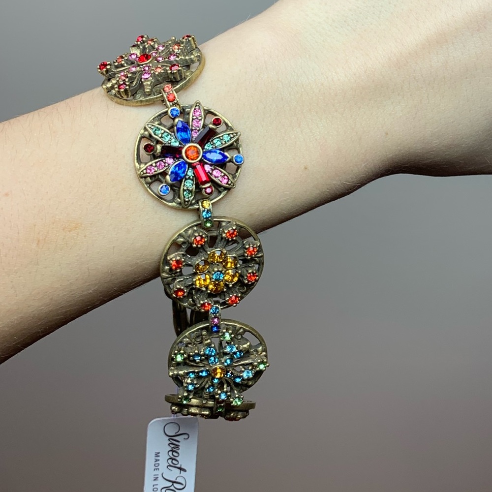 Rainbow Crystal Calypso Statement Bracelet